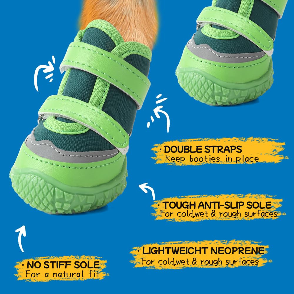 Zapatos JZXOIVA protegen las zarpas contra calor, hielo y escombros durante paseos.