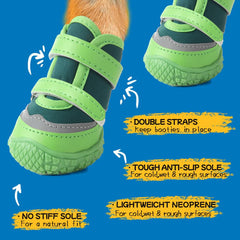 Zapatos JZXOIVA protegen las zarpas contra calor, hielo y escombros durante paseos.