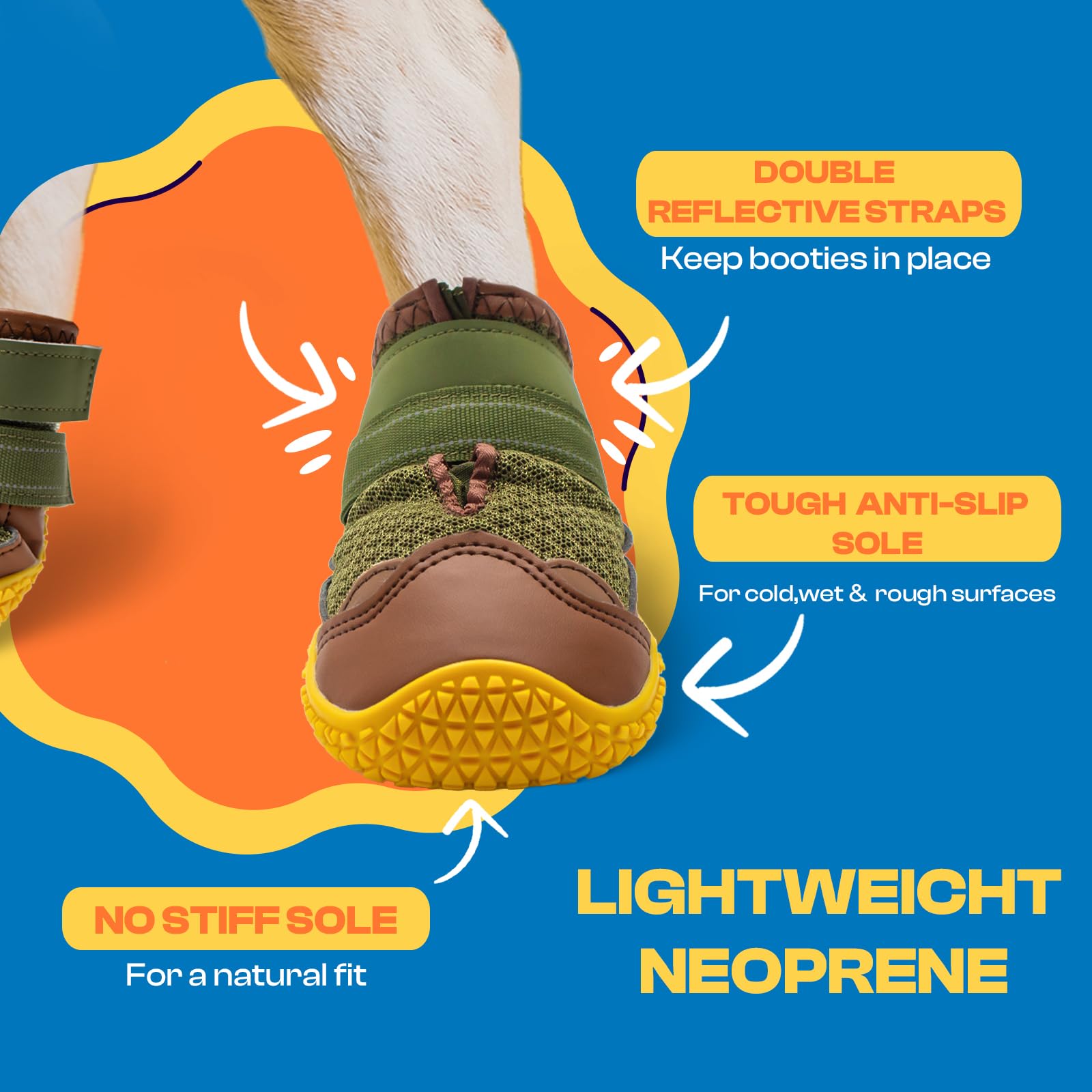 Protección de patas JZXOIVA tamaño 1, protege uñas en interiores.