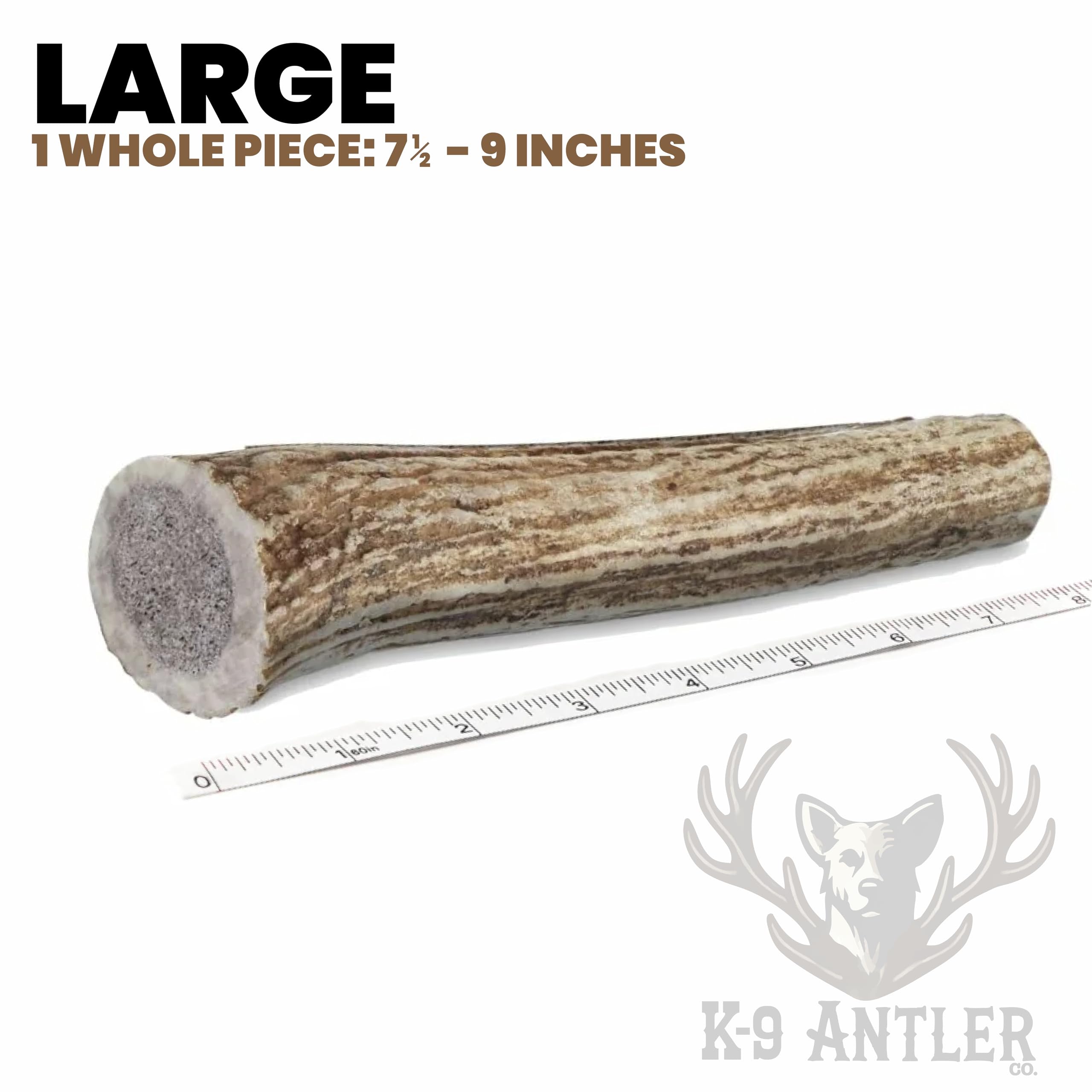 K-9 Antler Co.: masticación-dura para perros grandes, sin químicos