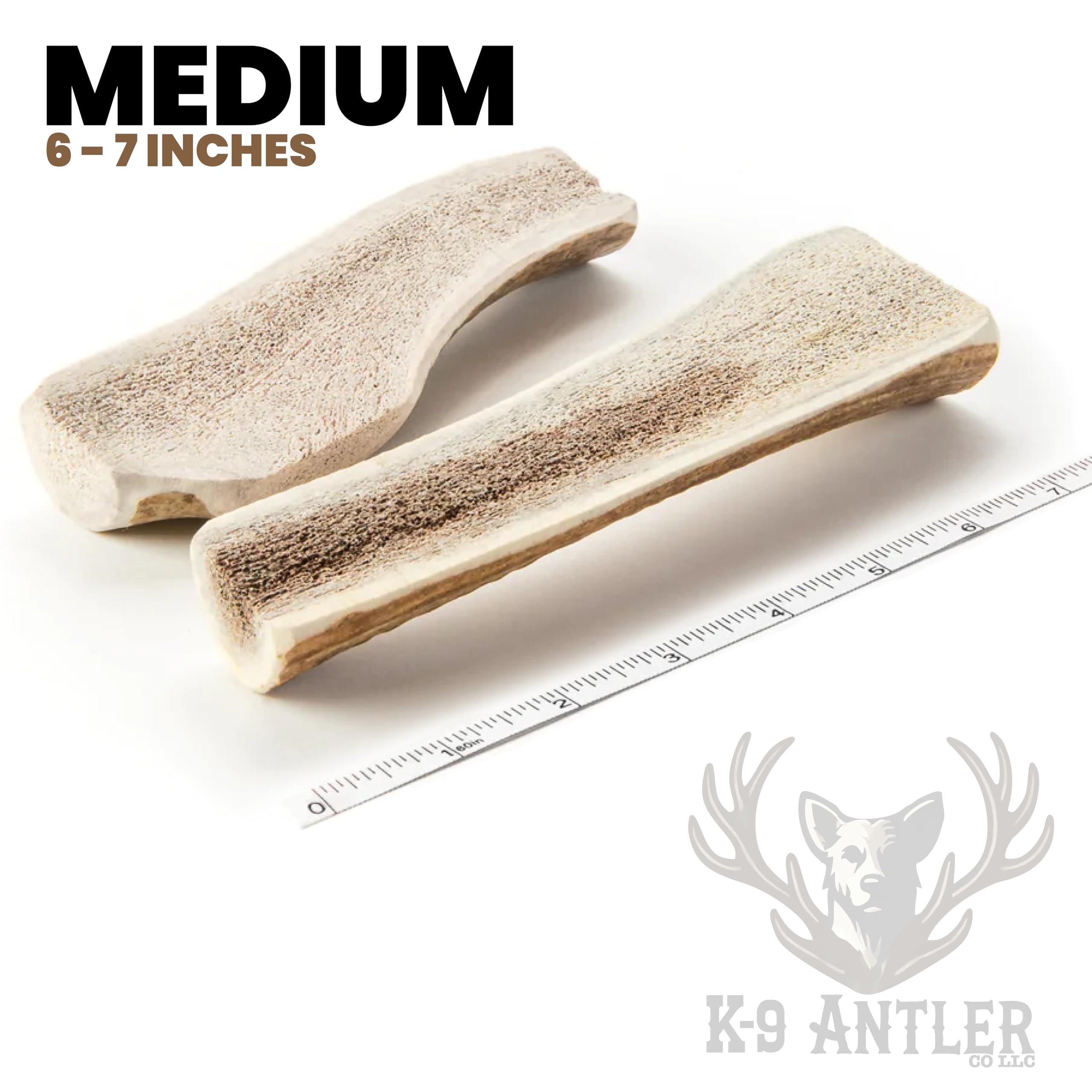 K-9 Antler Co para perros de tamaño medio, opción duradera para masticar.