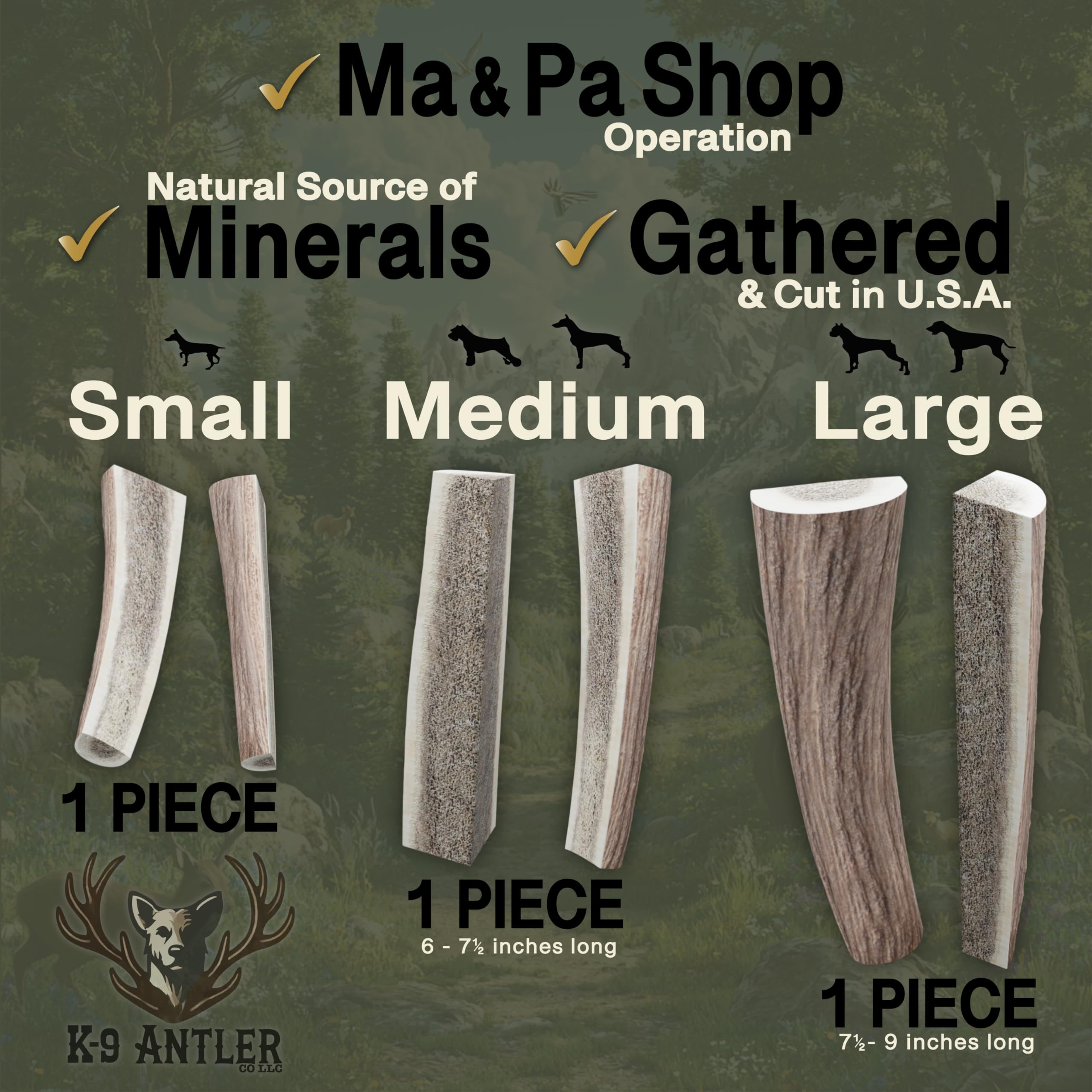 K-9 Antler Co.: 100% natural sin aditivos para la masticación
