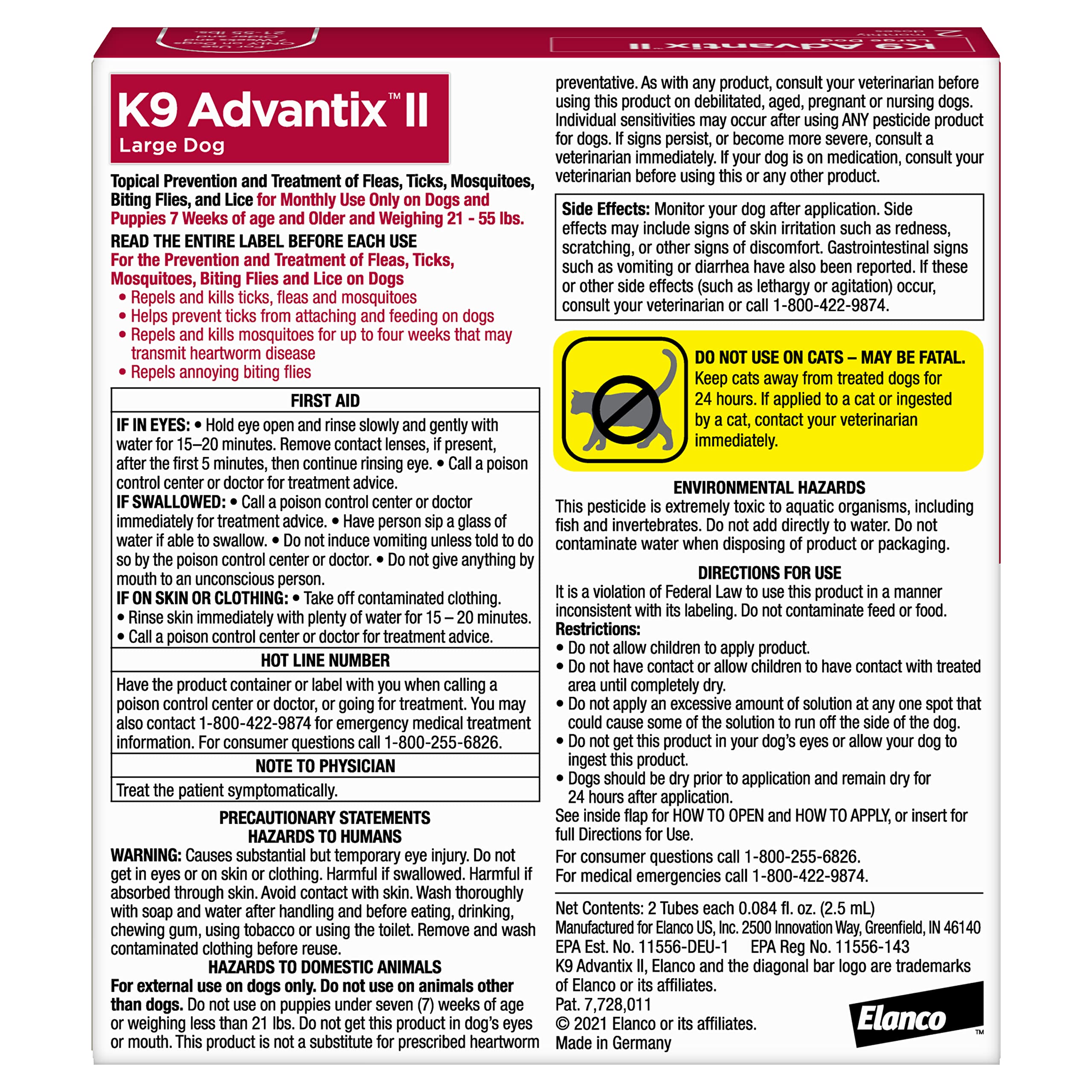 K9 Advantix II grande: aplicación tópica fácil para cuidado rápido.