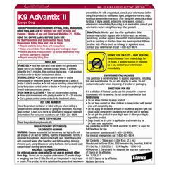 K9 Advantix II grande: aplicación tópica fácil para cuidado rápido.