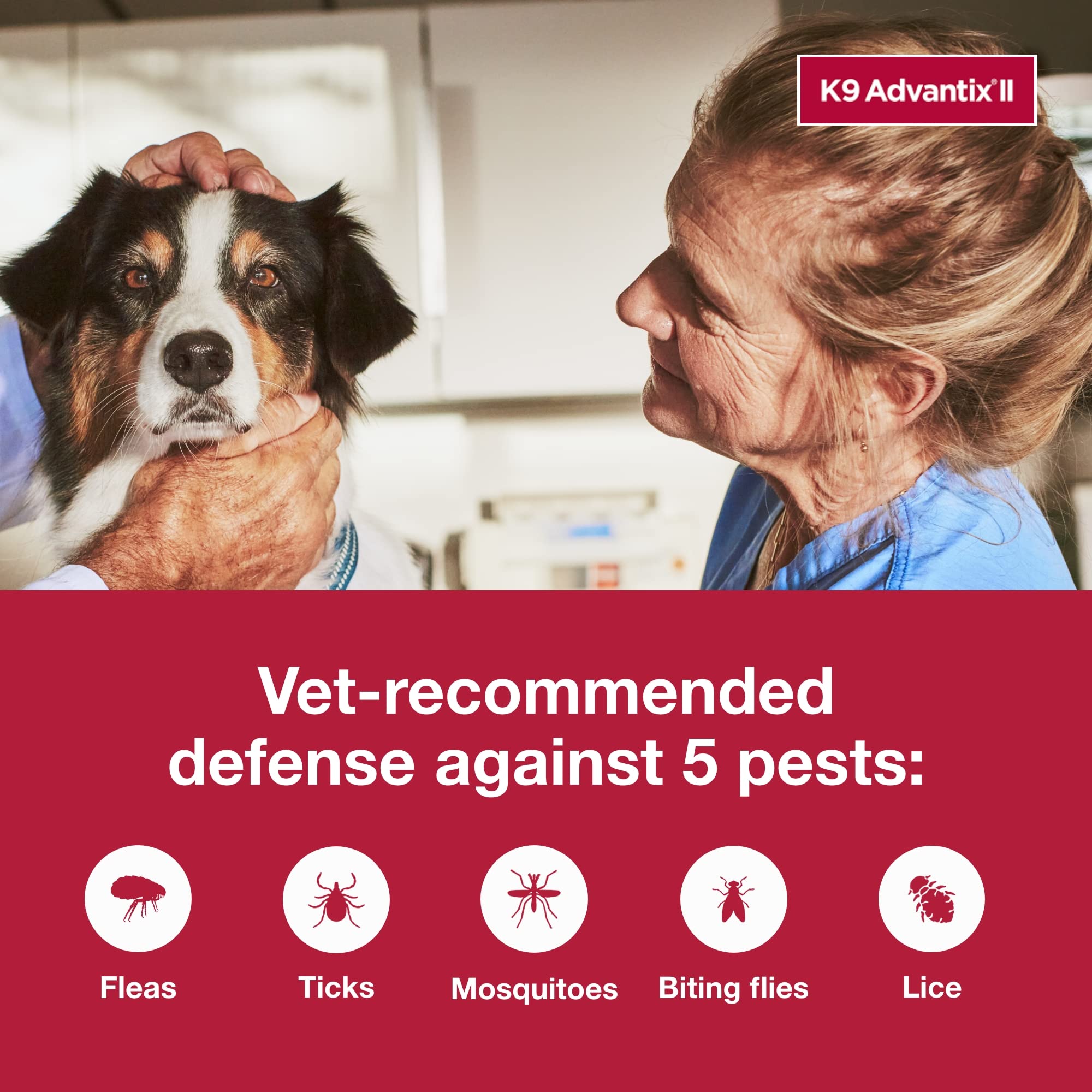 K9 Advantix II resistente al agua: protección incluso tras duchas o lluvia