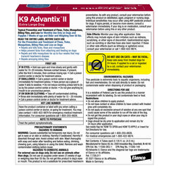 K9 Advantix II XL: envase de aplicación tópica para uso cómodo.