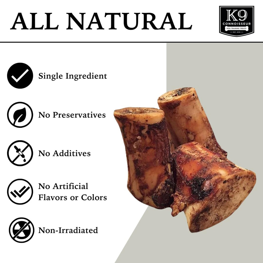 Primer plano del tuétano K9 Connoisseur, textura natural para saborear