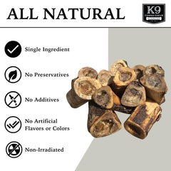 Hueso de res tuétano ideal para perros pequeños y medianos con K9 Connoisseur.