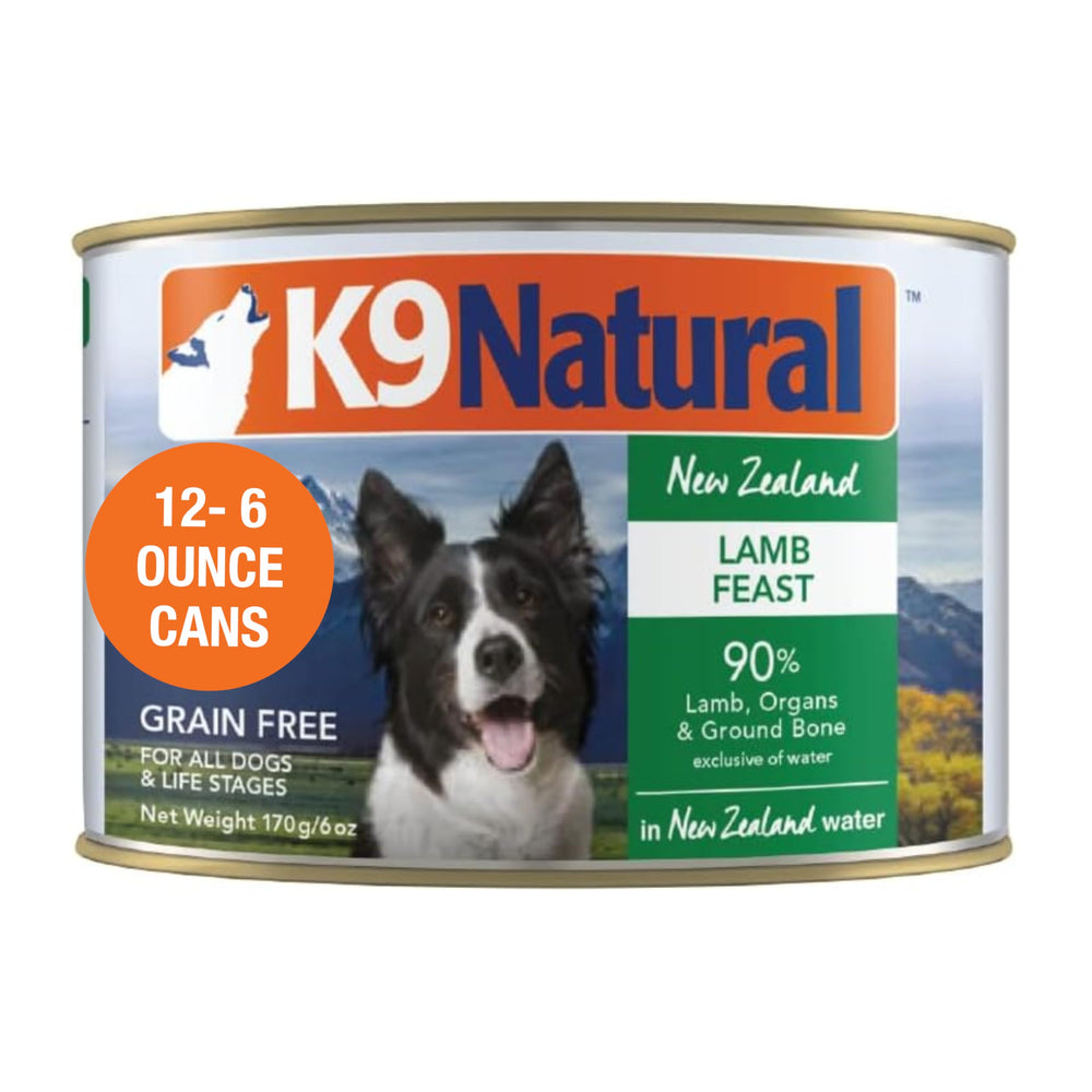 K9 Natural cordero banquete pate, lata 6 oz, textura suave y apetecible para el día a día