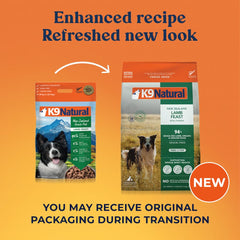 K9 Natural cordero liofilizado, complemento sabroso para enriquecer la dieta del perro.