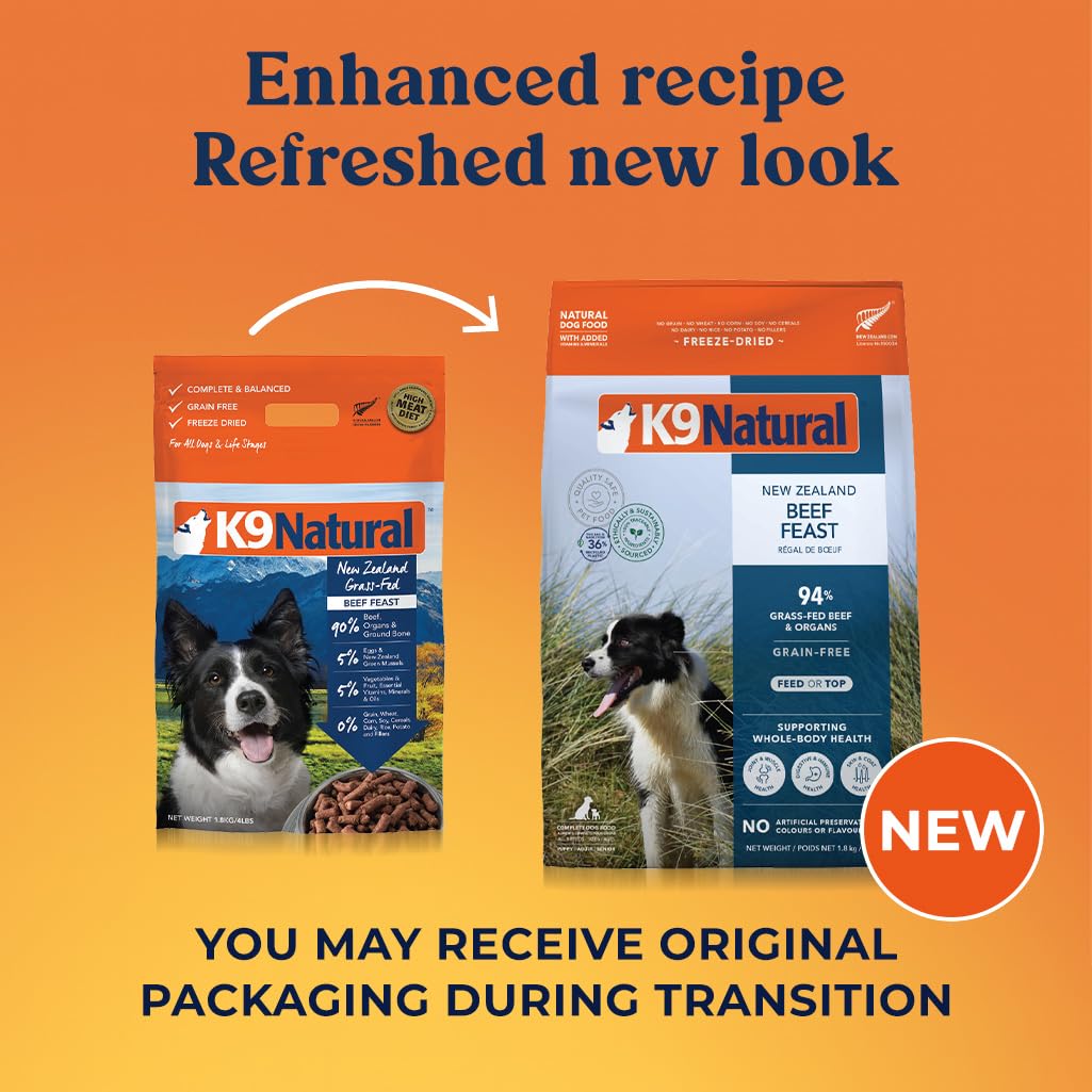 K9 Natural liofilizado ternera textura suave para mezclar con croquetas