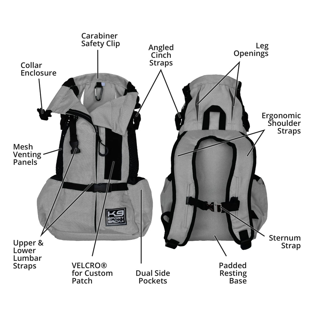 K9 Sport Sack Air 2 muestra malla macro amplia para mayor flujo de aire.
