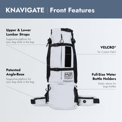 K9 Sport Sack Knavigate bolsillo con cremallera para guardar llaves o snacks.