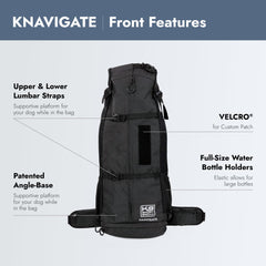 K9 Sport Sack Knavigate, bolsillos laterales para almacenamiento durante la ruta.