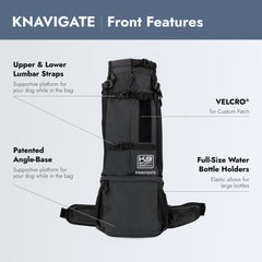 K9 Sport Sack Knavigate, cinturón acolchado, distribución de peso para el usuario.