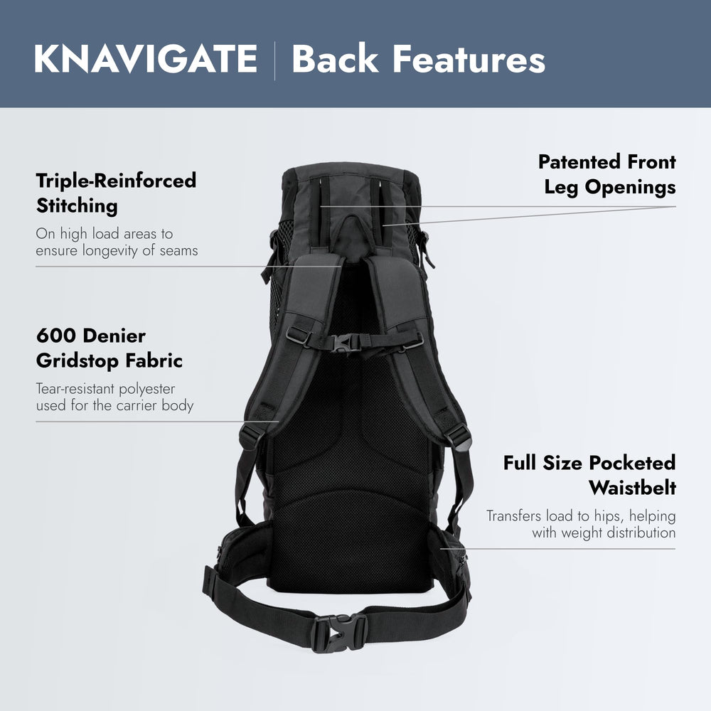 K9 Sport Sack Knavigate, malla de ventilación, mantiene al perro fresco en rutas largas.