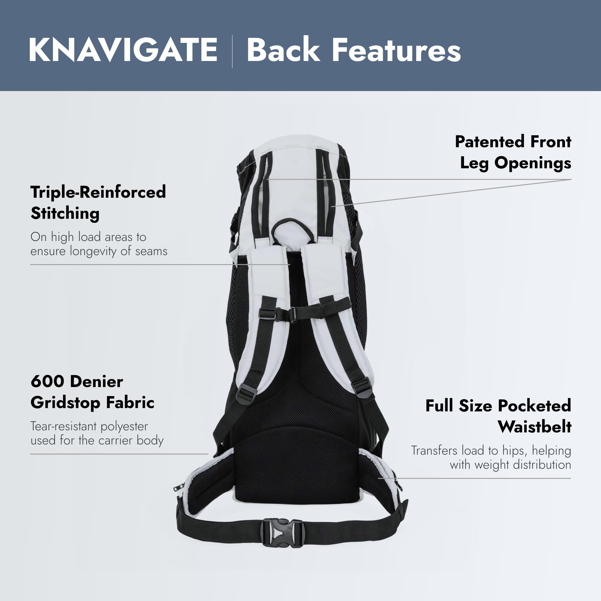 K9 Sport Sack Knavigate talla extragrande Lunar Rock, paneles de malla para flujo de aire y enfriamiento