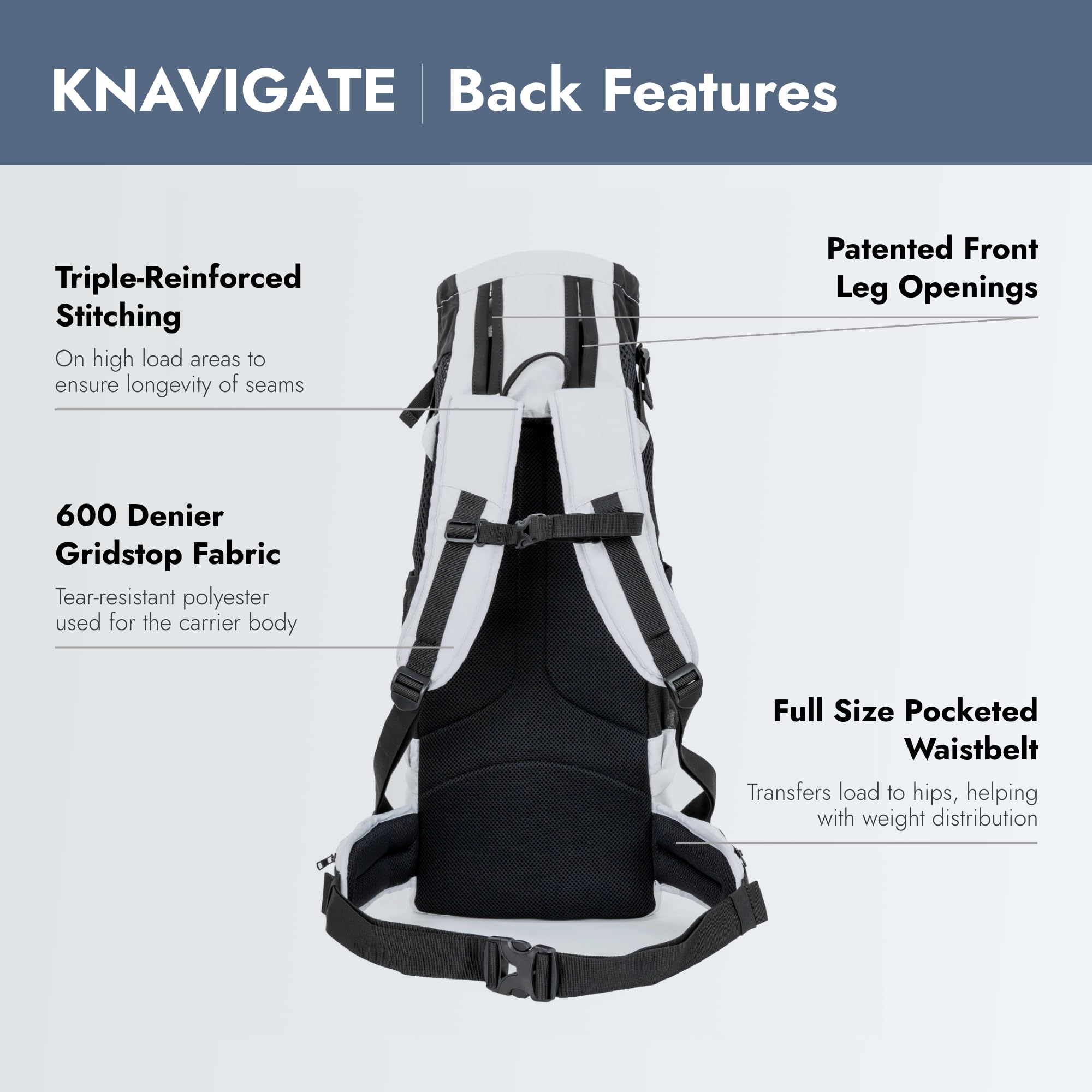K9 Sport Sack Knavigate con malla de ventilación para flujo de aire