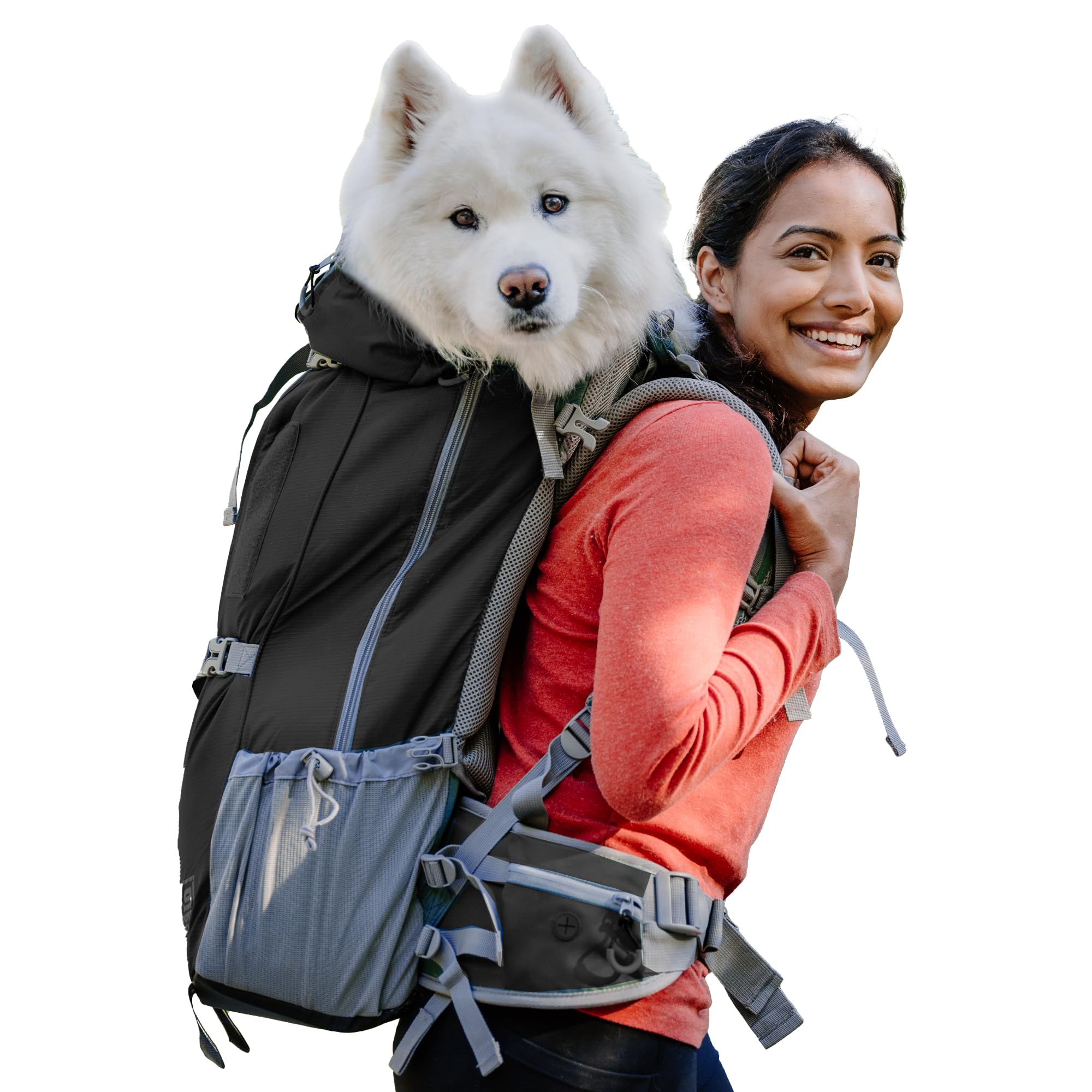 K9 Sport Sack Kolossus XXL: portador negro para perros grandes en caminatas seguras.