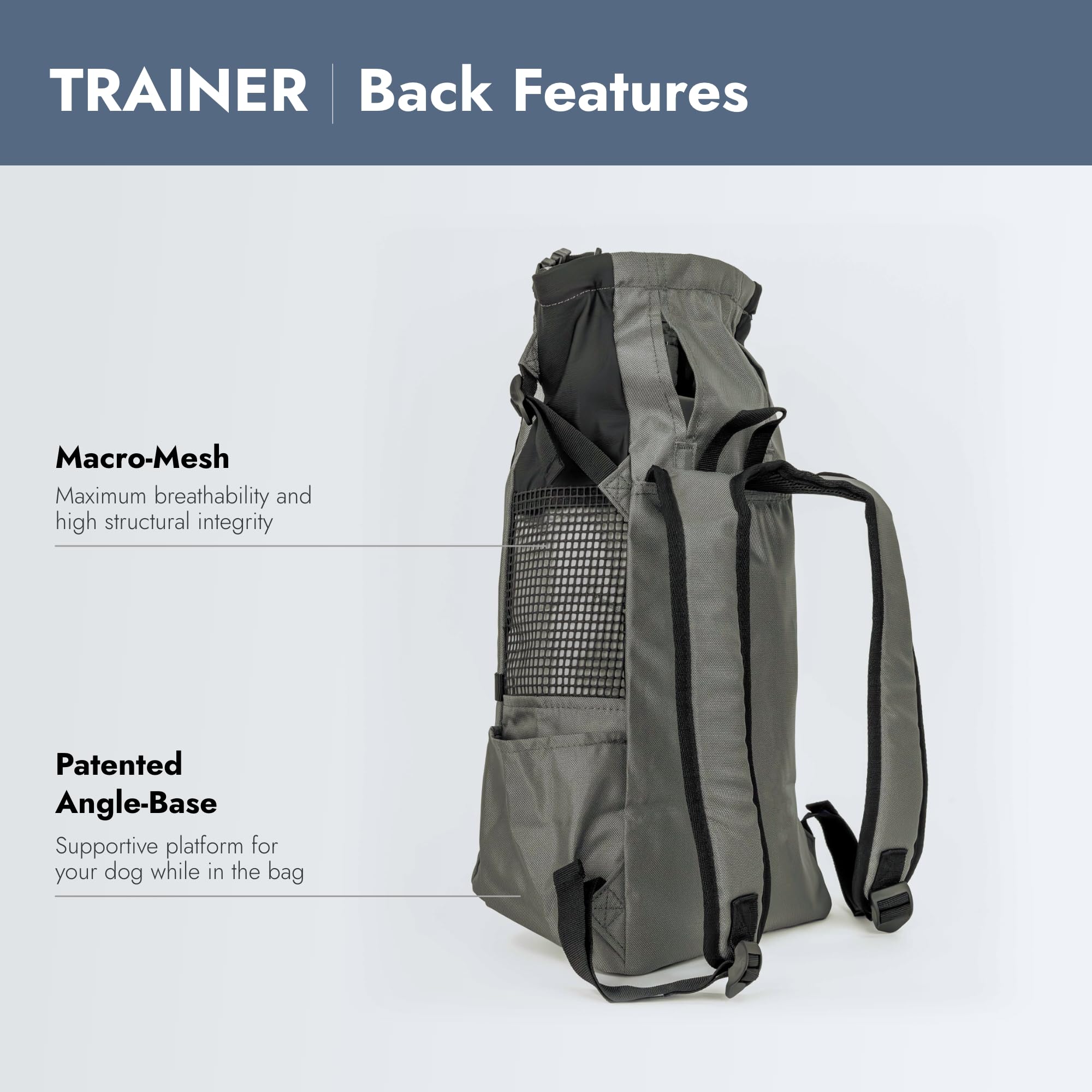 K9 Sport Sack Trainer, correas acolchadas, transporte seguro en salidas rápidas.