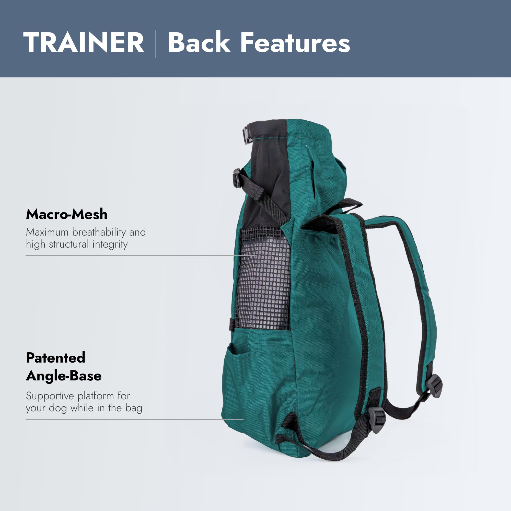 K9 Sport Sack Trainer Pequeno, azul puerto, correa acolchada para soporte suave.