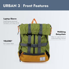 K9 Sport Sack Urban 3 con ventilación lateral para mayor comodidad del perro.