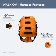 Walk-On disponible en tallas para diferentes tamaños de perros.