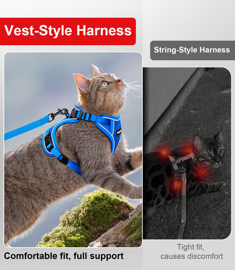 Arnés Kaazylab de durabilidad alta para felinos activos.