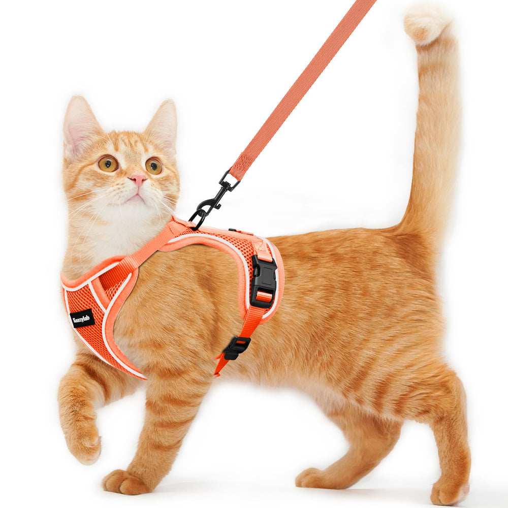 Arnés Kaazylab para gatos con enfoque en escape, ideal para paseos seguros.