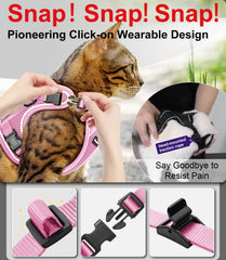 Arnés Kaazylab para gato con cinta reflectiva