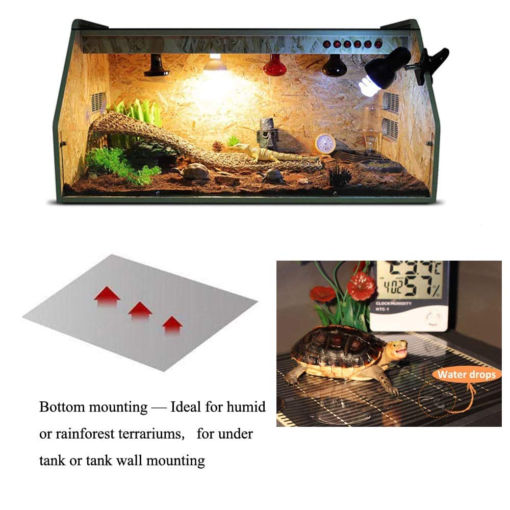 Kabasi Reptile Heat Pad, ajuste de temperatura, instalación sencilla para reptiles.