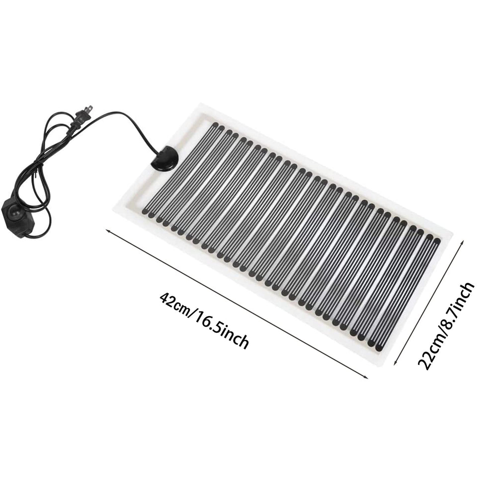 Kabasi Reptile Heat Pad, dimensiones 16,5 x 8,7 pulgadas, control de temperatura.