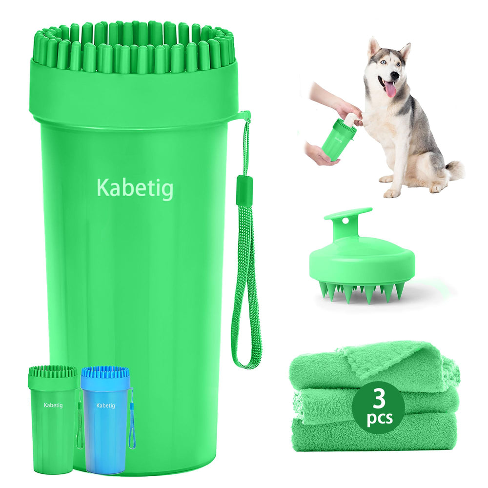 Kabetig diseno-2-en-1 para limpieza y bano de mascotas.