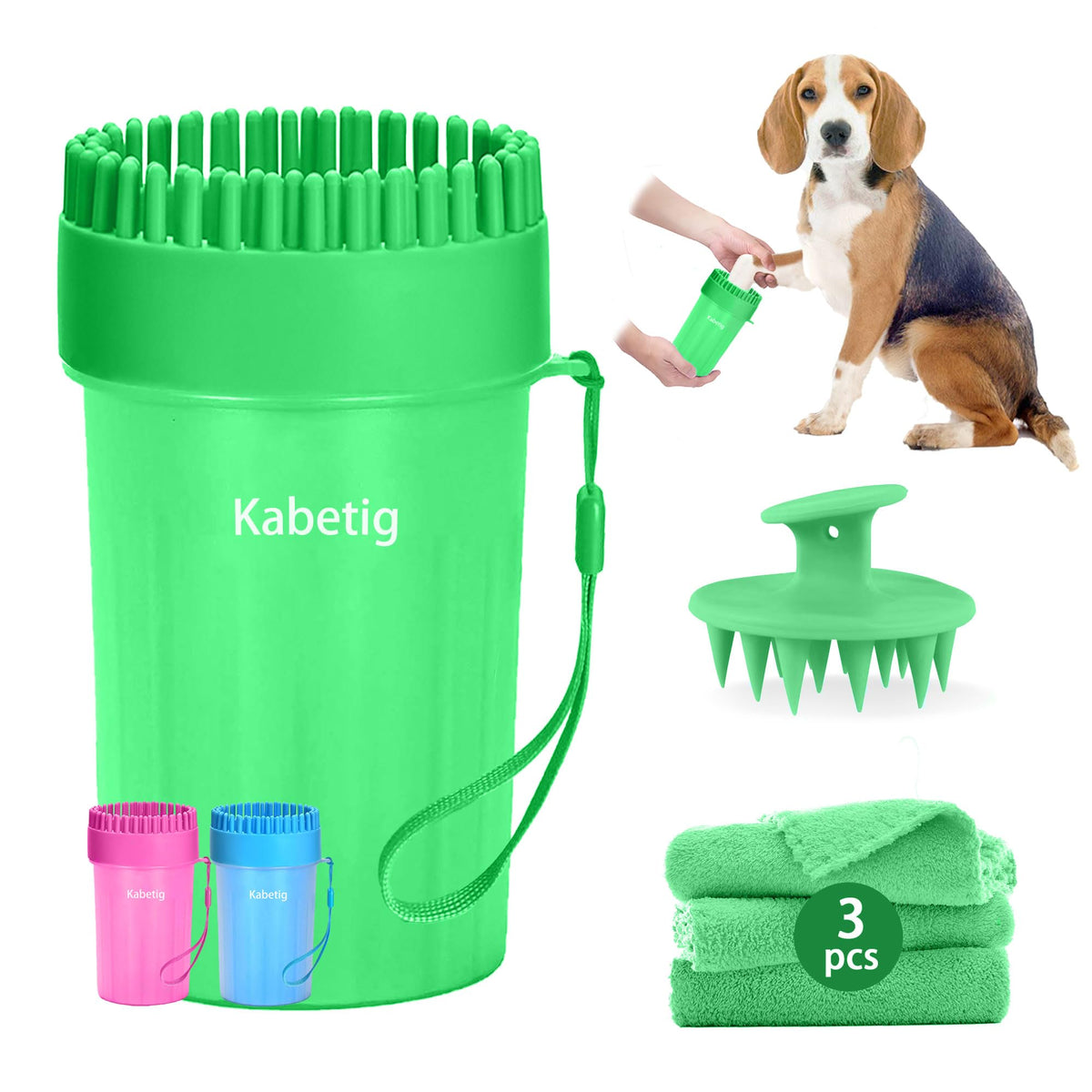 Kabetig LimpiaPatas copa frontal para limpiar las patas del perro después de paseos