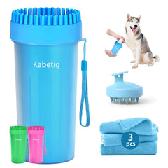 Kabetig limpiapatas para perros grandes con diseño 5 en 1 para limpieza rápida