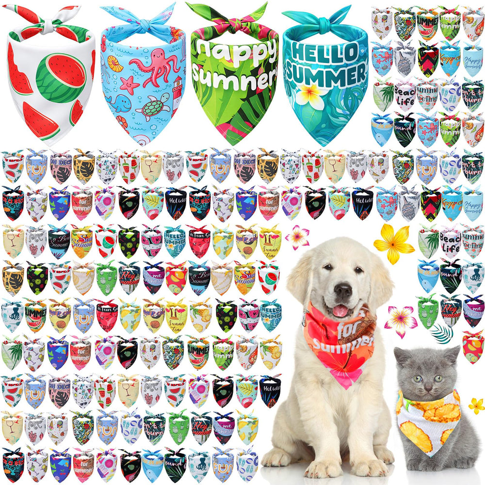 Kacctyen bandanas para perro con 100 piezas en estilos variados para uso diario y ocasiones