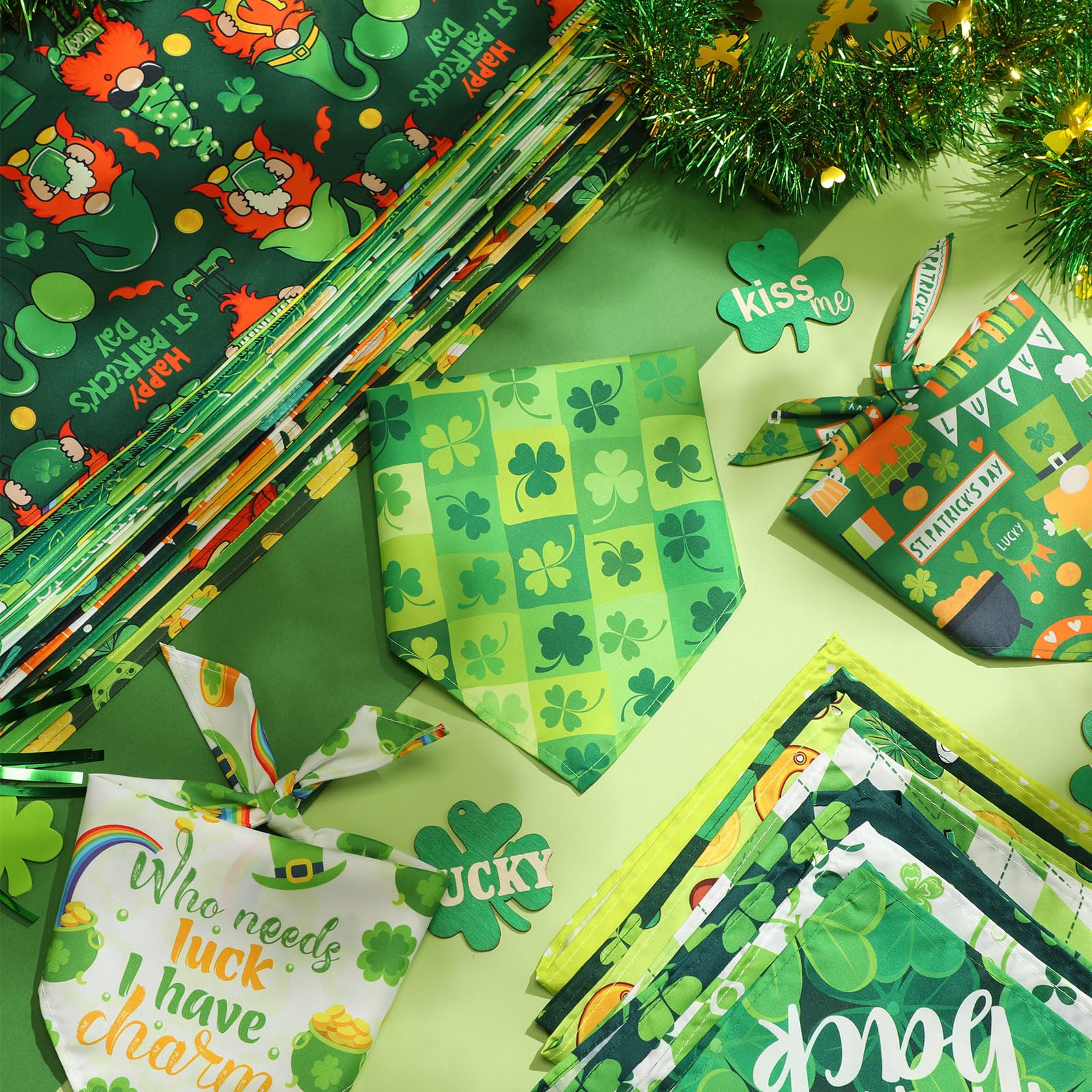 Bandana de perro Kacctyen para Día de San Patricio, regalo ideal para amantes de mascotas.