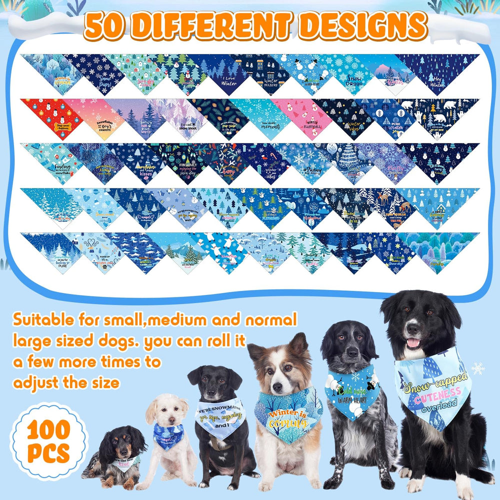 Kacctyen bandanas para perros: talla ajustable de 65 x 45 cm.