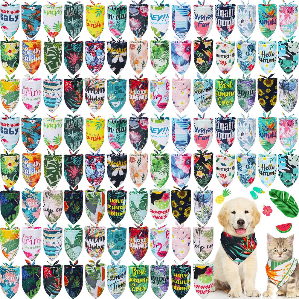 Kacctyen bandanas para perro con motivos veraniegos, ideales para paseos y sesiones de fotos.
