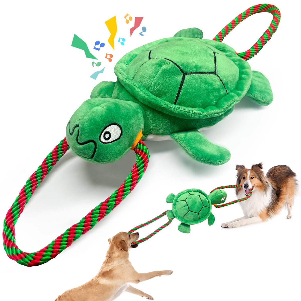 Kachewlulu tortuga grande, juguete para perros ideal para masticar y jugar.