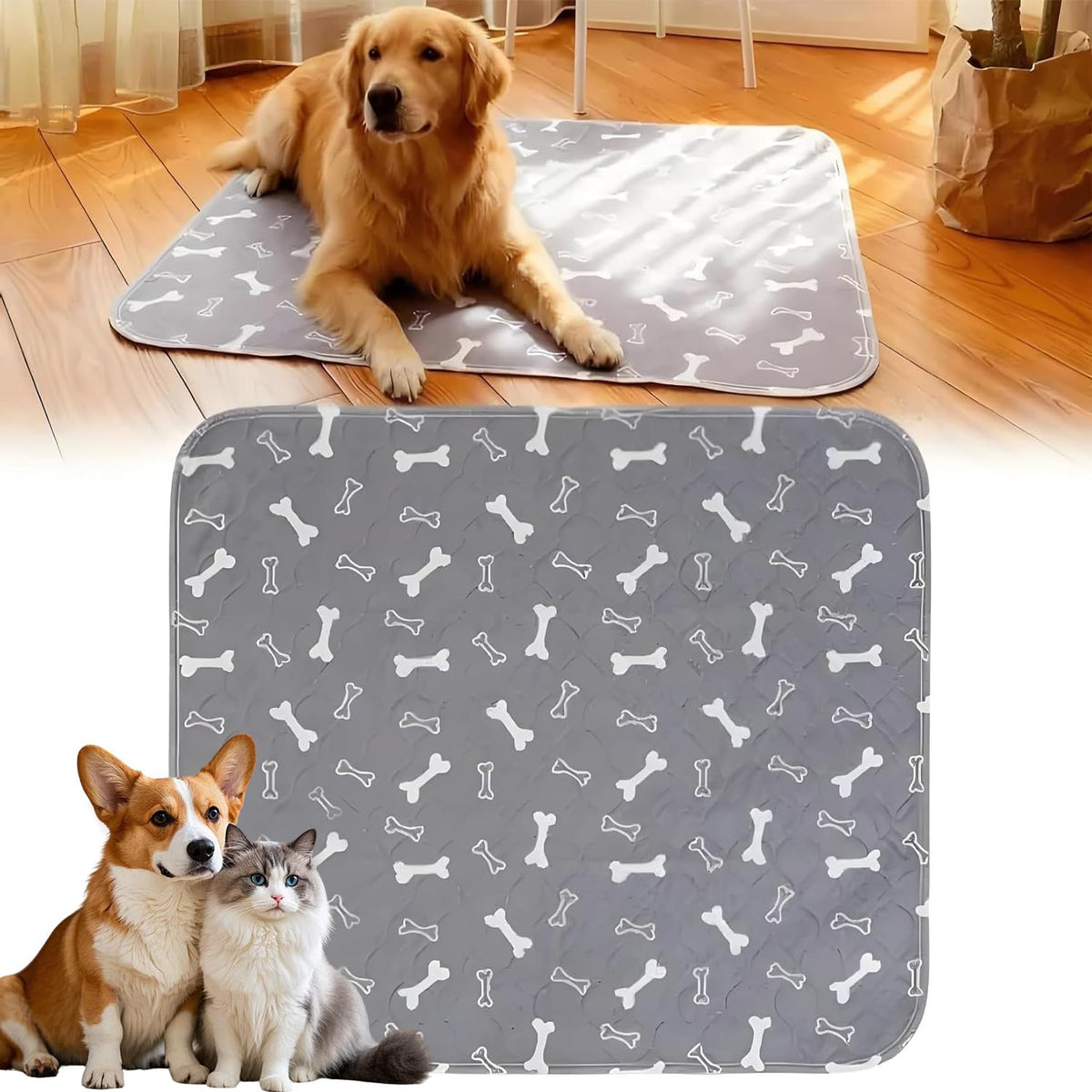 Kacitalone: Almohadillas-cachorros-feromonas gris XL para entrenamiento seco