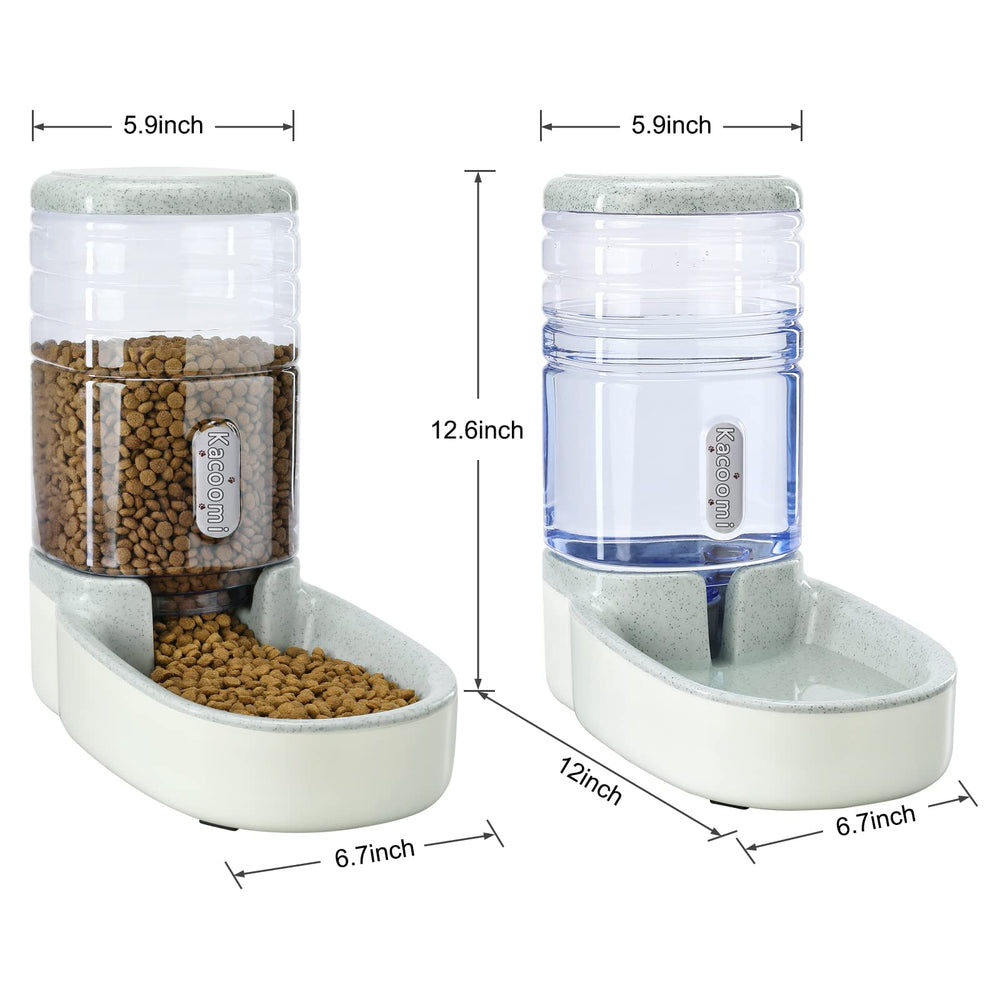 Kacoomi conjunto doble de alimentador y bebedero, capacidad 3.8 L para mascotas.