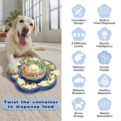 KADTC dispensador de premios vertical para perros, fomenta la curiosidad al buscar golosinas.