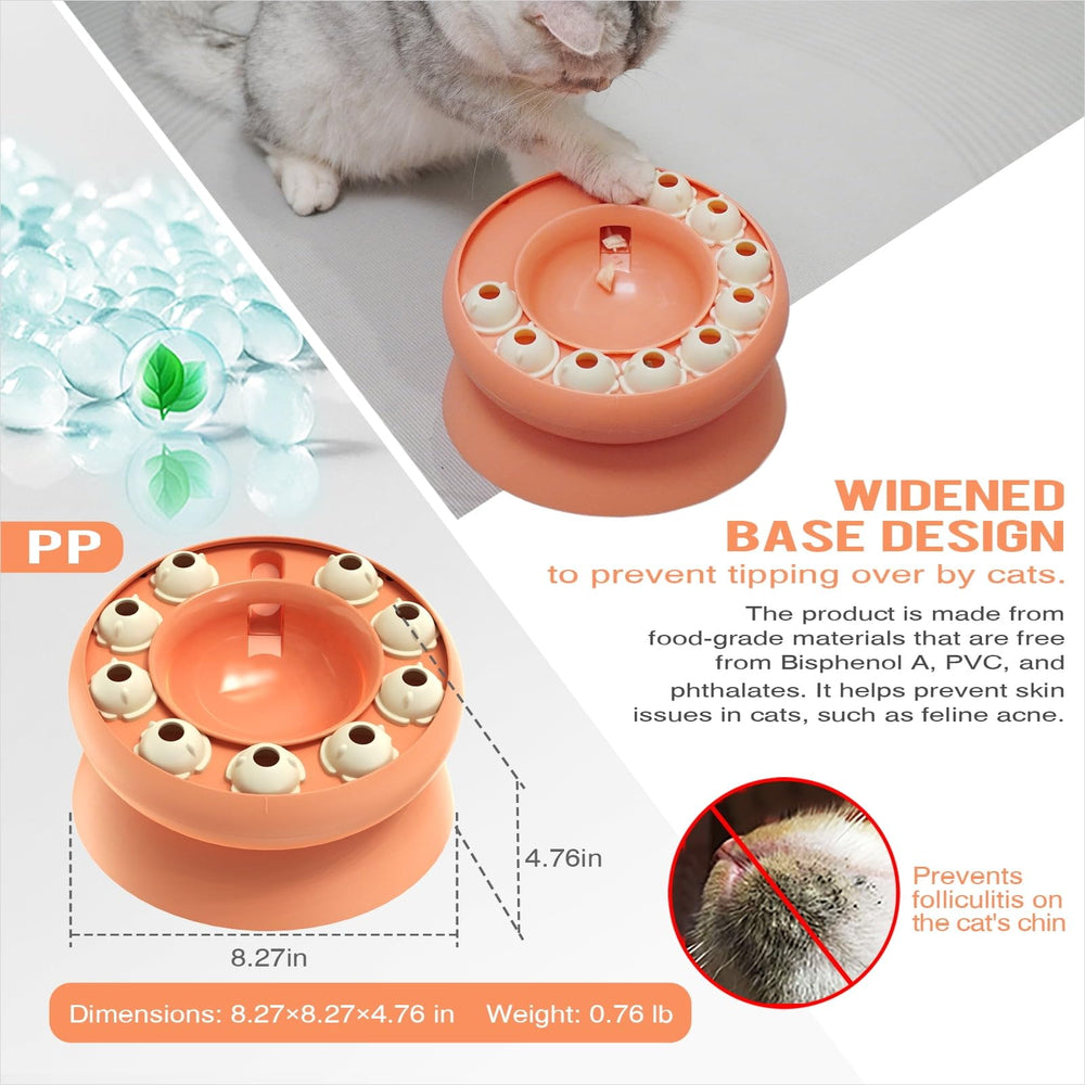 KADTC tazón de alimento lento para gatos, fomenta comer despacio por porción.
