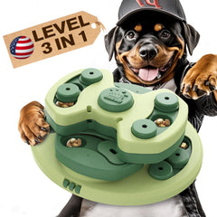 Juguete KADTC con tres niveles para estimulación mental del perro.