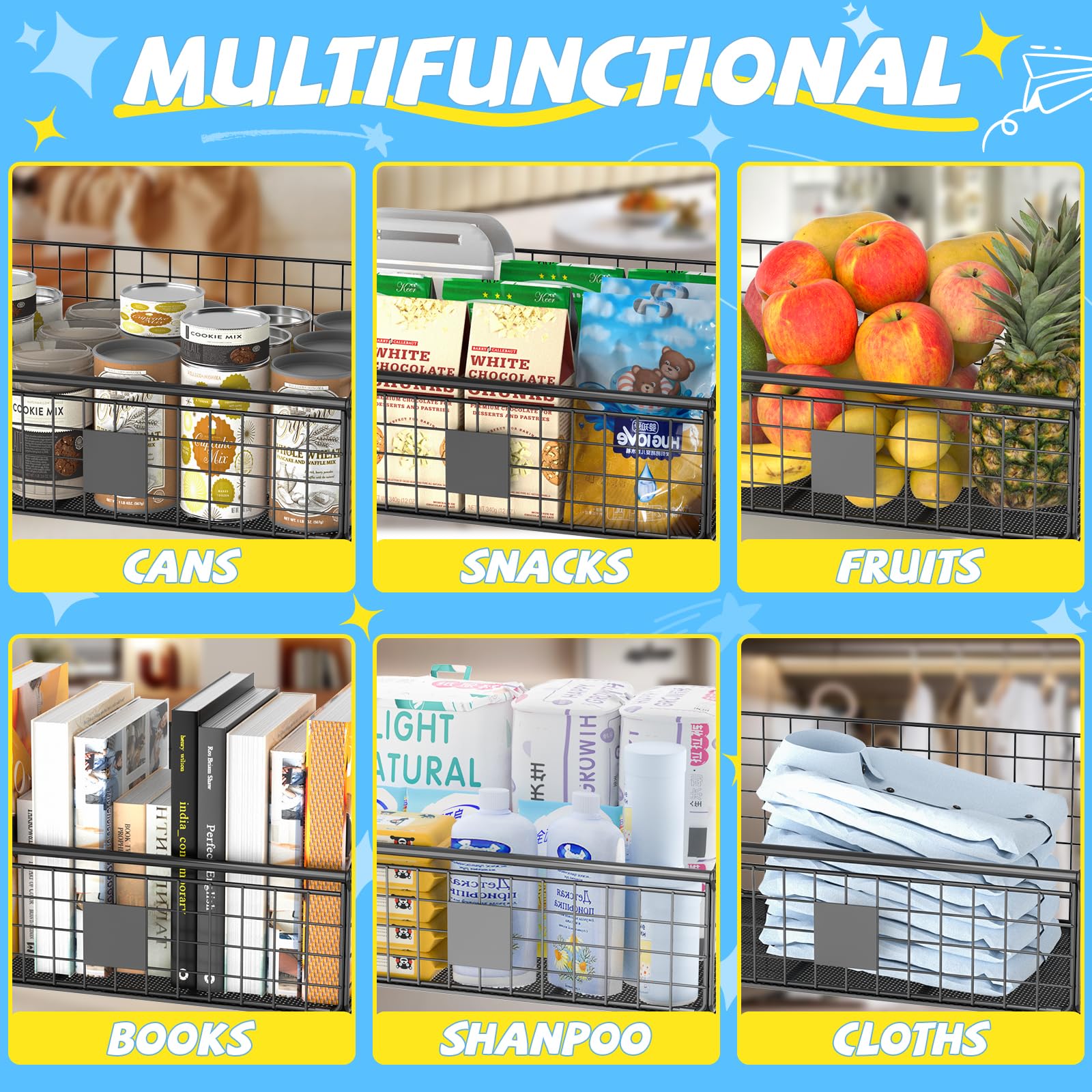 Kaiferty capacidad 51.5 cuartos, espacio generoso para juguetes, comida y accesorios.