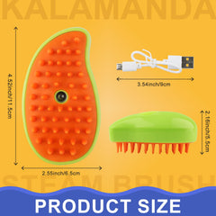KALAMANDA cepillo vapor para gatos en mango verde, ideal para acicalar suavemente.