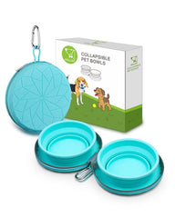 KALLAK tazones gemelos de silicona colapsables para viajar, fácil almacenamiento.