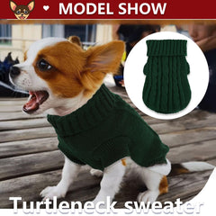 Kallfir's Cutie: suéter para perro con cuello tortuga, calor cómodo en paseos fríos.