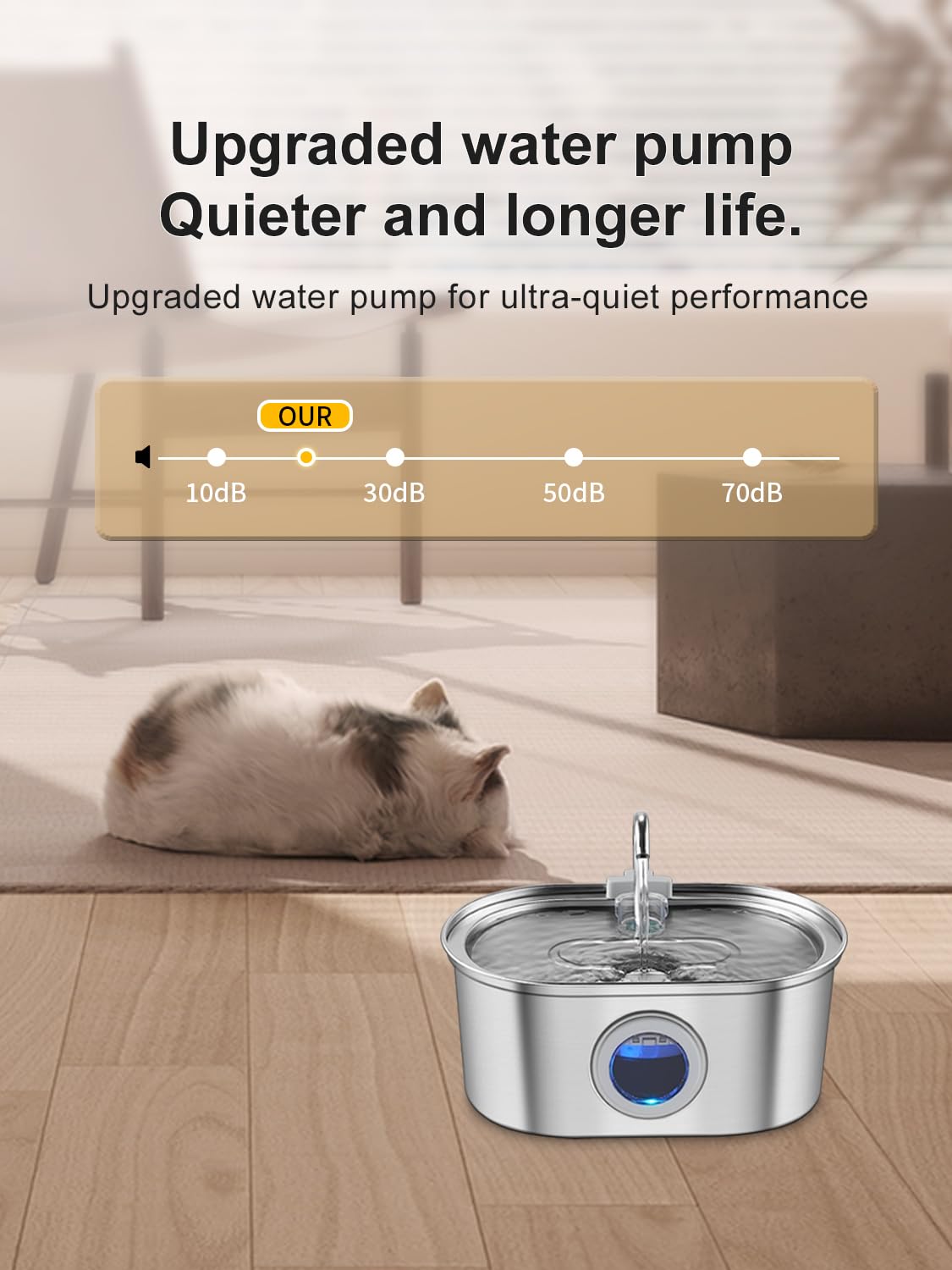 KANCHOU diseño ergonómico facilita montaje y limpieza de la fuente.